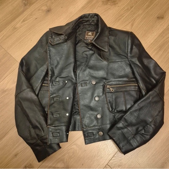 Passport Other - Passport Dark Leather Military Jacket